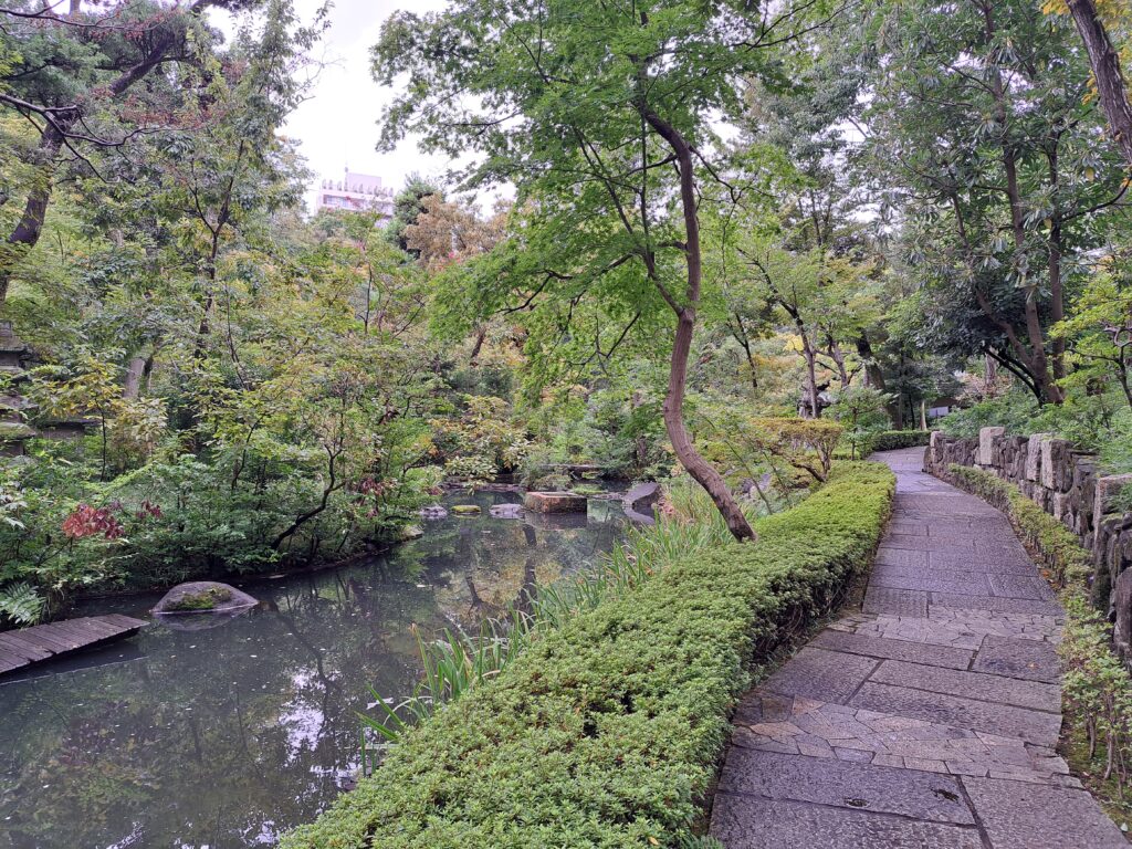 根津美術館の庭園1（「夏と秋の美学展」根津美術館）